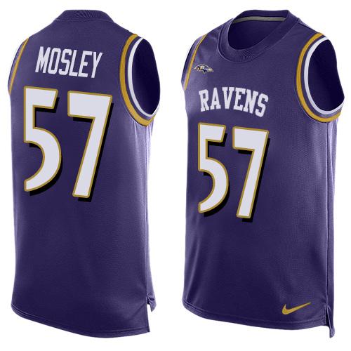Nike Ravens #57 C.J. Mosley Purple Team Color Men's Stitched NFL Limited Tank Top Jersey Nike Ravens #57 C.J. Mosley Purple Team Color Men's Stitched NFL Limited Tank Top Jersey