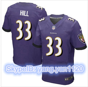 Nike Baltimore Ravens #33 Will Hill Purple Team Color Men's Stitched NFL New Elite Jersey