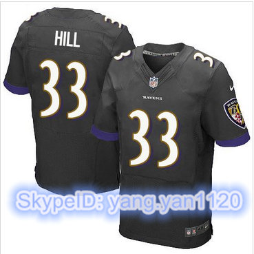 Nike Baltimore Ravens #33 Will Hill Black Alternate Men's Stitched NFL New Elite Jersey