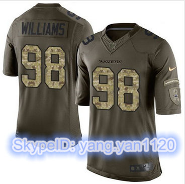 Nike Baltimore Ravens #98 Brandon Williams Green Men's Stitched NFL Limited Salute to Service Jersey Nike Baltimore Ravens #98 Brandon Williams Green Men's Stitched NFL Limited Salute to Service Jersey