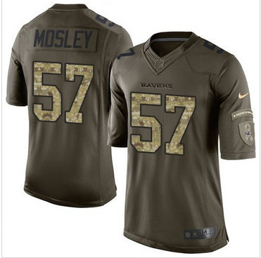 Nike Baltimore Ravens #57 C.J. Mosley Green Men's Stitched NFL Limited Salute to Service Jersey