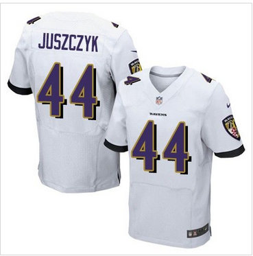 Nike Baltimore Ravens #44 Kyle Juszczyk White Men's Stitched NFL New Elite Jersey Nike Baltimore Ravens #44 Kyle Juszczyk White Men's Stitched NFL New Elite Jersey