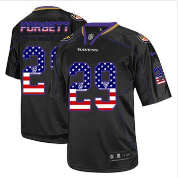 New Baltimore ravens #29 Justin Forsett Black Men's Stitched NFL Elite USA Flag Fashion Jersey New Baltimore ravens #29 Justin Forsett Black Men's Stitched NFL Elite USA Flag Fashion Jersey