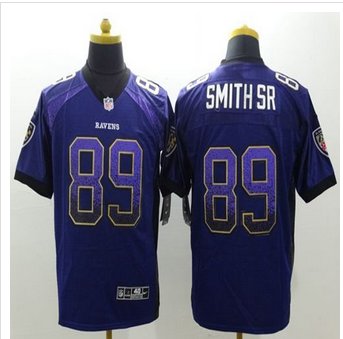 New Baltimore ravens #89 Steve Smith Sr Purple Team Color Men's Stitched NFL Elite Drift Fashion Jersey