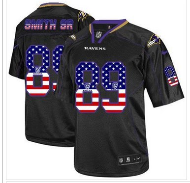 NEW Baltimore Ravens #89 Steve Smith Sr Black NFL Elite USA Flag Fashion Jersey NEW Baltimore Ravens #89 Steve Smith Sr Black NFL Elite USA Flag Fashion Jersey