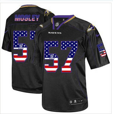 New Baltimore Ravens #57 C.J. Mosley Black NFL Elite USA Flag Fashion Jersey New Baltimore Ravens #57 C.J. Mosley Black NFL Elite USA Flag Fashion Jersey