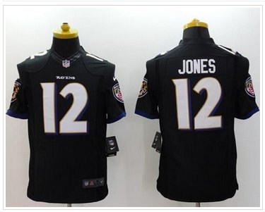 NEW Baltimore Ravens #12 Jacoby Jones Black Alternate NFL New Limited Jersey NEW Baltimore Ravens #12 Jacoby Jones Black Alternate NFL New Limited Jersey