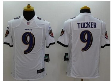 NEW Baltimore Ravens #9 Justin Tucker White NFL New Limited Jersey