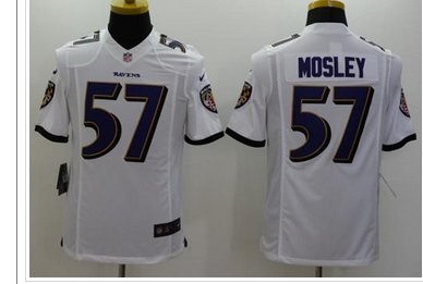 NEW Baltimore Ravens #57 C.J. Mosley White NFL New Limited Jersey