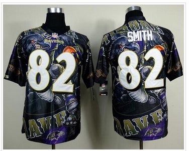 New Baltimore Ravens #82 Torrey Smith Team Color NFL Elite Fanatical Version Jersey