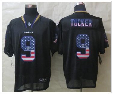 NEW Baltimore Ravens #9 Justin Tucker Black NFL Elite USA Flag Fashion Jersey NEW Baltimore Ravens #9 Justin Tucker Black NFL Elite USA Flag Fashion Jersey