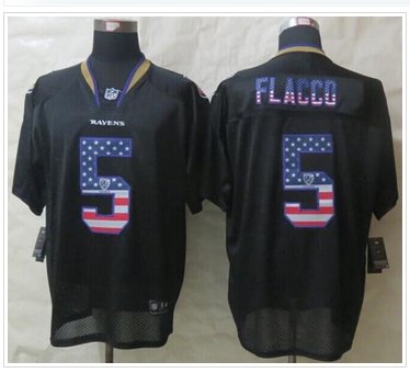 NEW Baltimore Ravens #5 Joe Flacco Black NFL Elite USA Flag Fashion Jersey NEW Baltimore Ravens #5 Joe Flacco Black NFL Elite USA Flag Fashion Jersey