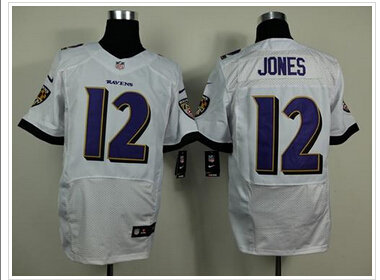 NEW Baltimore Ravens #12 Jacoby Jones White NFL New Elite Jersey NEW Baltimore Ravens #12 Jacoby Jones White NFL New Elite Jersey