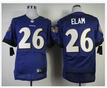 NEW Baltimore Ravens #26 Matt Elam Purple Team Color NFL New Elite Jersey
