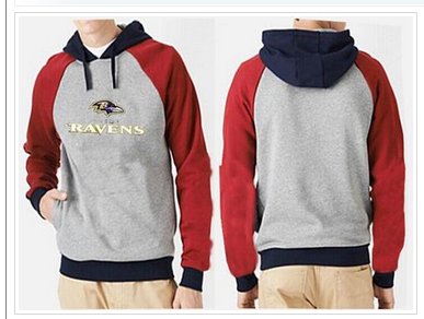 Baltimore Ravens Authentic Logo Pullover Hoodie Grey & Red Baltimore Ravens Authentic Logo Pullover Hoodie Grey & Red