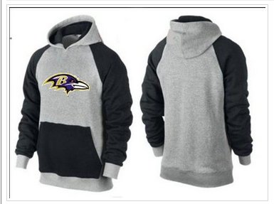 Baltimore Ravens Logo Pullover Hoodie Grey & Black Baltimore Ravens Logo Pullover Hoodie Grey & Black