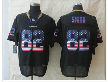 New Baltimore Ravens #82 Torrey Smith USA Flag Fashion Black Elite Jerseys New Baltimore Ravens #82 Torrey Smith USA Flag Fashion Black Elite Jerseys