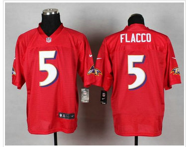 Baltimore Ravens #5 Joe Flacco Red NFL Elite QB Practice Jersey Baltimore Ravens #5 Joe Flacco Red NFL Elite QB Practice Jersey