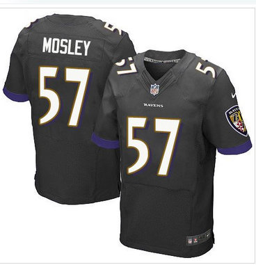 NEW Ravens #57 C.J. Mosley Black Alternate Men's Stitched NFL New Elite Jersey