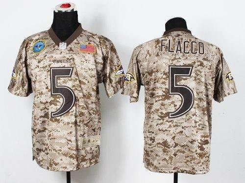NEW Baltimore Ravens #5 Joe Flacco Camo NFL Elite USMC Jersey(USA) NEW Baltimore Ravens #5 Joe Flacco Camo NFL Elite USMC Jersey(USA)