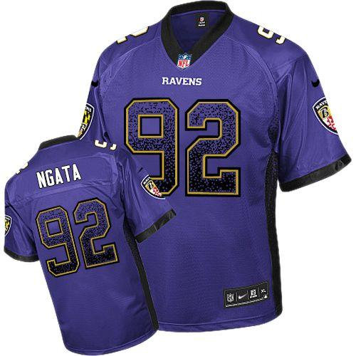 NEW Baltimore ravens 92 Haloti Ngata Purple Team Color Stitched NFL Elite Drift Fashion Jersey