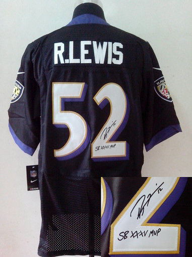 NEW NFL Baltimore Ravens 52 Ray Lewis Black Signed Jerseys-Elite NEW NFL Baltimore Ravens 52 Ray Lewis Black Signed Jerseys-Elite