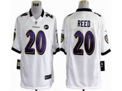 NEW Baltimore Ravens #20 Ed Reed white jerseys(Game Art Patch) NEW Baltimore Ravens #20 Ed Reed white jerseys(Game Art Patch)