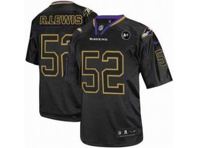 NEW Baltimore Ravens #52 r.lewis black jerseys(Elite Lights Out Art Patch) NEW Baltimore Ravens #52 r.lewis black jerseys(Elite Lights Out Art Patch)