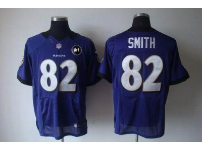 NEW Baltimore Ravens #82 Torrey Smith purple jerseys(Elite Art Patch)