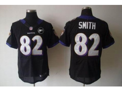 NEW Baltimore Ravens #82 Torrey Smith black jerseys(Elite Art Patch)