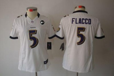 NEW NFL Baltimore Ravens 5 Joe Flacco White Jerseys With Art Patch(Game) NEW NFL Baltimore Ravens 5 Joe Flacco White Jerseys With Art Patch(Game)