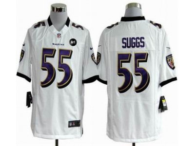 NEW Baltimore Ravens #55 Terrell Suggs white jerseys(Game Art Patch) NEW Baltimore Ravens #55 Terrell Suggs white jerseys(Game Art Patch)