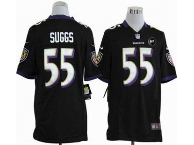 NEW Baltimore Ravens #55 Terrell Suggs black jerseys(Game Art Patch) NEW Baltimore Ravens #55 Terrell Suggs black jerseys(Game Art Patch)