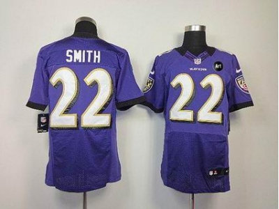 NEW Baltimore Ravens #22 smite purple jerseys(Elite Art Patch)