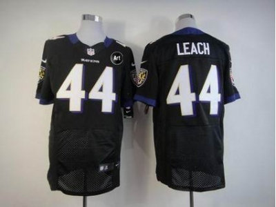 NEW Baltimore Ravens #44 leach black jerseys(Elite Art Patch)
