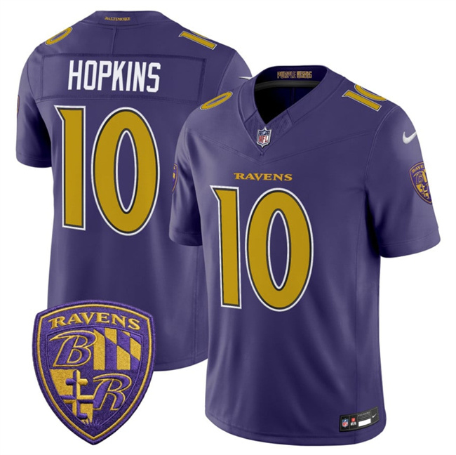 Men's Baltimore Ravens #10 DeAndre Hopkins Purple 2026 F.U.S.E. Alternate Vapor Stitched Limited Football Jersey Men's Baltimore Ravens #10 DeAndre Hopkins Purple 2026 F.U.S.E. Alternate Vapor Stitched Limited Football Jersey