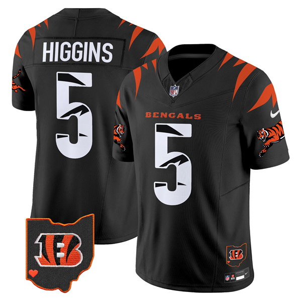 Men's Cincinnati Bengals #5 Tee Higgins Black F.U.S.E. Special Vapor Untouchable Limited Stitched Football Jersey Men's Cincinnati Bengals #5 Tee Higgins Black F.U.S.E. Special Vapor Untouchable Limited Stitched Football Jersey