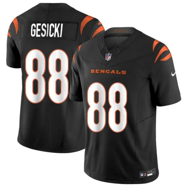 Men's Cincinnati Bengals #88 Mike Gesicki Black 2024 F.U.S.E. Vapor Untouchable Limited Stitched Jersey Men's Cincinnati Bengals #88 Mike Gesicki Black 2024 F.U.S.E. Vapor Untouchable Limited Stitched Jersey