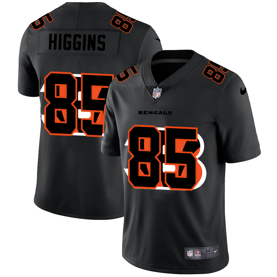 Cincinnati Bengals #85 Tee Higgins Men's Nike Team Logo Dual Overlap Limited NFL Jersey Black Cincinnati Bengals #85 Tee Higgins Men's Nike Team Logo Dual Overlap Limited NFL Jersey Black