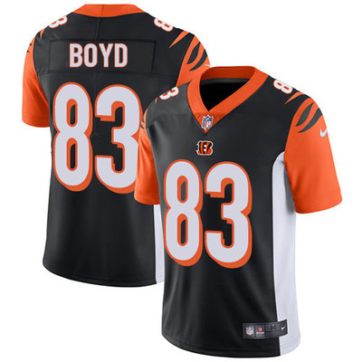 Nike Bengals #83 Tyler Boyd Black Team Color Men's Stitched NFL Vapor Untouchable Limited Jersey
