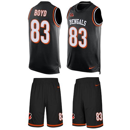 Nike Bengals #83 Tyler Boyd Black Team Color Men's Stitched NFL Limited Tank Top Suit Jersey Nike Bengals #83 Tyler Boyd Black Team Color Men's Stitched NFL Limited Tank Top Suit Jersey