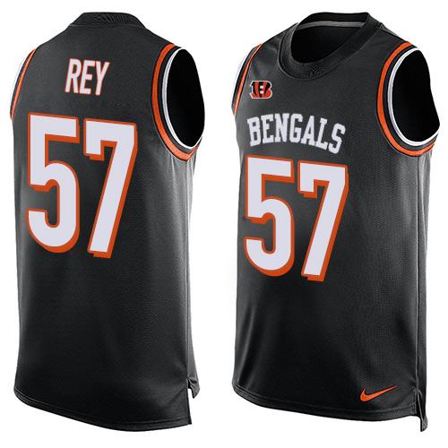 Nike Bengals #57 Vincent Rey Black Team Color Men's Stitched NFL Limited Tank Top Jersey Nike Bengals #57 Vincent Rey Black Team Color Men's Stitched NFL Limited Tank Top Jersey