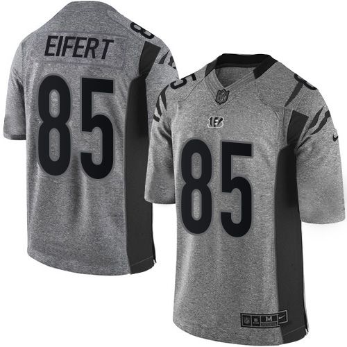 Nike Bengals #85 Tyler Eifert Gray Men's Stitched NFL Limited Gridiron Gray Jersey Nike Bengals #85 Tyler Eifert Gray Men's Stitched NFL Limited Gridiron Gray Jersey
