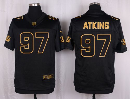 Nike Bengals #97 Geno Atkins Black Men's Stitched NFL Elite Pro Line Gold Collection Jersey Nike Bengals #97 Geno Atkins Black Men's Stitched NFL Elite Pro Line Gold Collection Jersey