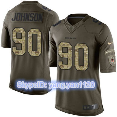 Nike Bengals #90 Michael Johnson Green Men's Stitched NFL Limited Salute to Service Jersey Nike Bengals #90 Michael Johnson Green Men's Stitched NFL Limited Salute to Service Jersey