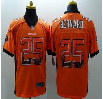 New Cincinnati Bengals #25 Giovani Bernard Orange Alternate Men's Stitched NFL Elite Drift Fashion Jersey