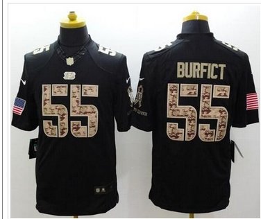 NEW Cincinnati Bengals #55 Vontaze Burfict Black NFL Limited Salute to Service jersey