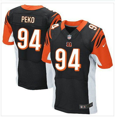 Cincinnati Bengals #94 Domata Peko Black Team Color NFL Elite Jersey