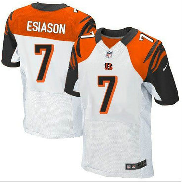 Cincinnati Bengals #7 Boomer Esiason White NFL Elite Jersey Cincinnati Bengals #7 Boomer Esiason White NFL Elite Jersey