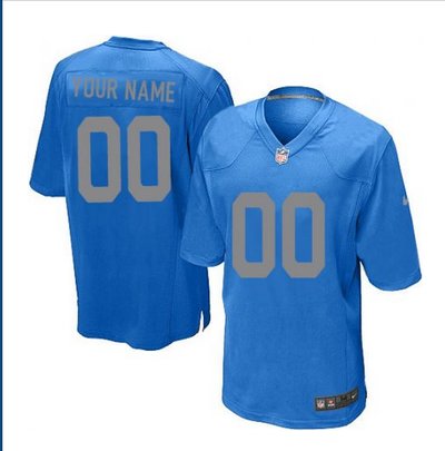 Men's Nike Detroit Lions Customized Limited Blue Alternate NFL Jersey